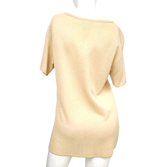 Escada Gold Mesh Logo Top size Large - Picture 4 of 10